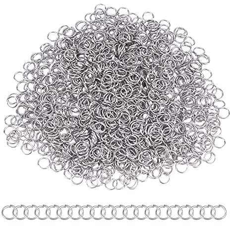 UNICRAFTALE 5000pcs 304 Edelstahl Biegering Nah Aber Ungelötet 4 mm Durchmesser Schmuck Sprungring Kettenglieder Metall Jump Ring Für Schlüsselbund Schmuck Basteln Zubehör