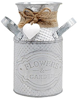 Metall Blumentopf Deko Wasserkanne, Vintage Vogel Dekorative Pflanzentopf Mit Henkel Doppelgriff Für Zuhause Dekoration Und Innenbereich Für Balkon Garten Als Dekoration Und Zum Basteln (Weiß)