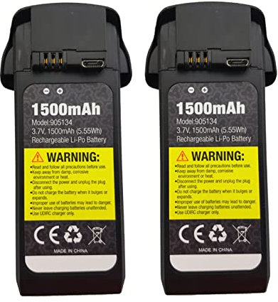 ZYGY 2PCS 3.7V 1500mah Lipo Batteria per UDIRC U52G D50 U52 U89S RC Quadcopter Drone Batteria