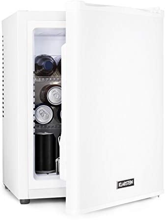 KLARSTEIN Mini Frigo da Camera, Frigo Portatile da Camera, Frigorifero Piccolo da Ufficio, Mini Frigo Bar da Camera con LED, Ripiani Rimovibili, Mini Frigo Portatile Campeggio e Skin Care 5-15°C, 33L