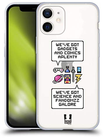 Head Case Designs Gadgets Y Fandom Nerdy Pixel Art Carcasa de Gel de Silicona Compatible con Apple iPhone 12 Mini