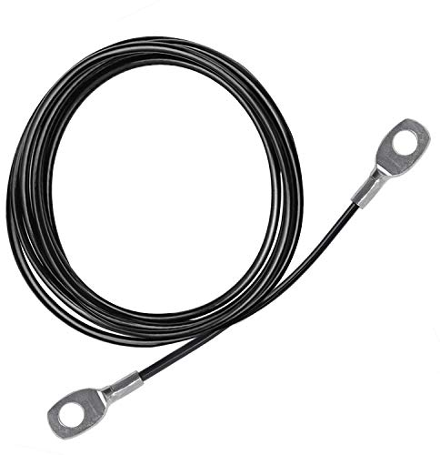 LFJ Câble de Gymnastique, Corde Fil d'acier de remise en forme DIY LAT Home Gym Poulie Câble Machine Musculation Cable (2,5 m)