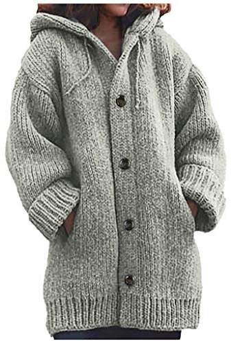 Hoodie Sweatshirt jacken Damen Hoodie Strickpullover Long Tops Bluse Pullover Frauen Casual Warm Loose Button