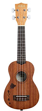 KALA KA-15S-H1 - Satin Mahogany Soprano with Hawaiian Islands, with Bag (UB-S)