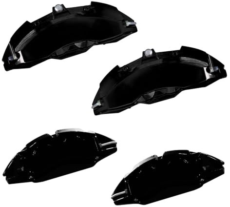 AOOA Black Caliper Covers with White AOOA New Moulds for Tesla Model Y(set of 4)