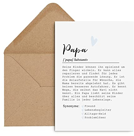 Nastami Postkarte DEFINITION inkl. Briefumschlag (Papa)