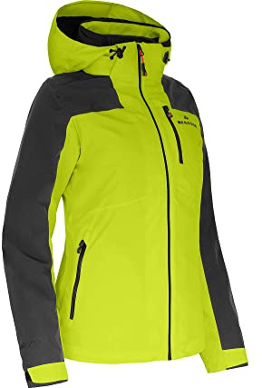 Bergson KURRIKA 3in1 Doppeljacke | Damen Regenjacke, mit Fleece Innenjacke, Lime Punch [268], 46 - Damen