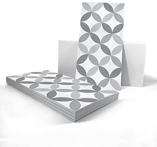 Vinyl-Boden-Wandfliesen, Boden-Aufkleber, rutschfeste Bodenfliesen, Aufkleber für Küche, Badezimmer, selbstklebend, abziehen und aufkleben, PVC-Bodenaufkleber, DIY, grau, 30 x 15 cm, 4 Stück