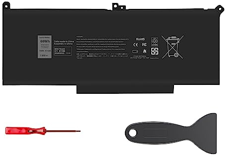 ASUNCELL 60Wh F3YGT Laptop Battery for Dell Latitude 12 7000 7280 7290 13 7000 7380 7390 14 7000 7480 7490 E7280 E7290 E7380 E7390 E7480 E7490 Series F3YGT DM3WC DM6WC 2X39G KG7VF V4940 P28S