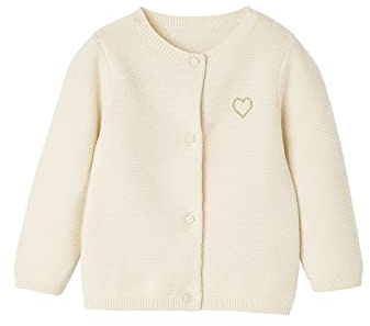 VERTBAUDET Strickjacke mit goldener Herz-Stickerei, Baby