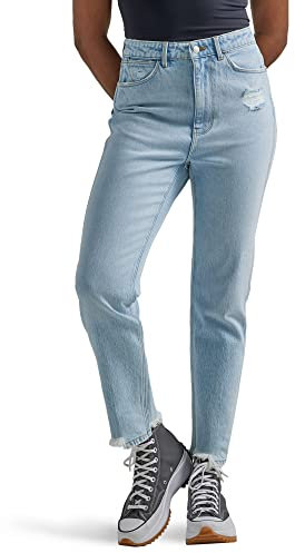 Wrangler Damen Tapered High Rise Mom Jeans, Dreamboat, 40