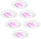 Ledvion - 6X SMART LED Einbaustrahler Tokyo, Weiß, Dimmbar, Rund, RGBWW, 2 Jahre Garantie