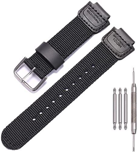 16mm g shock Ersatz Armband Kompatibel mit Casio DW5600E 6900 GA100 110 700 2100 AWG-M100 GW9400 Nylon Leder Uhrenarmband