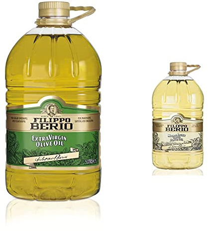 FILIPPO BERIO Extra Virgin Olive Oil, Cooking Oil & Salad Dressing, Bulk bottle, 5Ltr & Mild & Light Olive Oil, 5Ltr