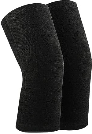 JITNGA 1 Paio Ginocchiere Elastiche Morbide E Traspiranti per Ragazzi Ragazze Bambini Adolescenti Uomini Donne Basket Pallavolo Sport (Nero)