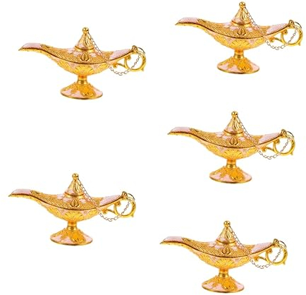 DOITOOL 5pcs Vintage Decorative Table Lamp Retro Style Adornment for Home Bedroom Parties Elegant Design for Centerpiece Shelf Decor