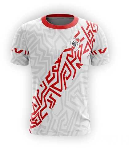 River Plate, Argentine. T-shirt de football à usage quotidien, style sportif, coupe unisexe. Interlock. Carp. Design fantastique. Motifs uniques, propres et originaux. Nous sommes Sportivo Maglietta.,