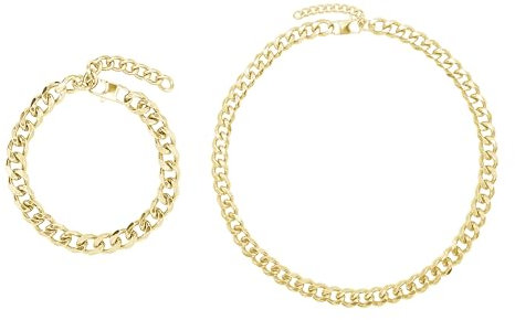 Heideman 2er Schmuckset Herren Tommy aus Edelstahl gold farbend Kette und Armband für Männer