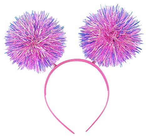 Buntes Lametta, Pompon, Ball, Stirnband, Party, glänzender Ball, Stirnband, Festival, Haarreif, Kopfschmuck