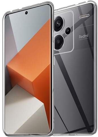 HidWee Crystal Clear Hülle Kompatibel mit Xiaomi Redmi Note 13 Pro Plus 5G Hülle, Stoßfeste Kratzfeste Ultra Dünne Schutzhülle, Vergilbungsfrei Klare Weich Silikon TPU Handyhülle Case - Transparente