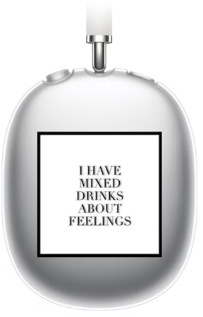 Head Case Designs Offizielle Monika Strigel Gefuehle Fashion Typo Soft Gel Handyhülle Hülle kompatibel mit Apple AirPods Max