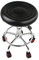 Drehstuhl mit Retro Design, Höhenverstellbar Drehhocker Spa Stuhl, Ergonomischer Sitz, Schwarz Drehhocker Rolle, 5 Rollen für einfache Bewegung