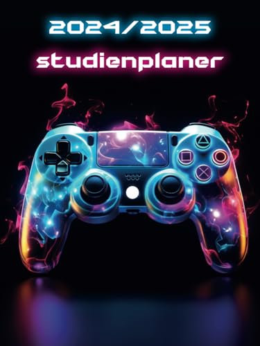 Studienplaner 2024/2025 Gamer: videospiele Gamecontroller-Thema Semesterplaner 24/25 August 24 - Juli 25, Hausaufgabenheft für Schüler in der ... Vorlesungsplan uvm, ca. DIN A4