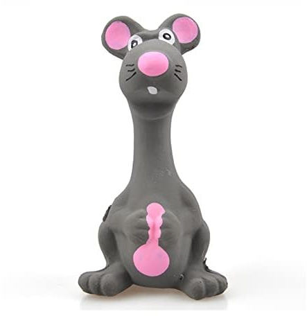JIANGCHA Squeaky Toy Latex Dog Toy Standing Mouse Chew Toy for Dogs Pets