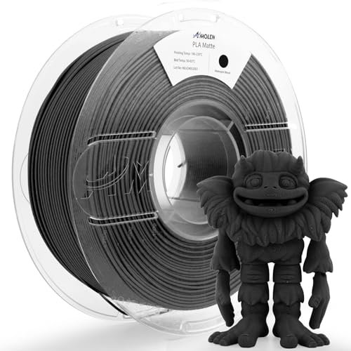 AMOLEN PLA 3D Drucker Filament, Matt PLA Filament 1.75mm, Sauber Gewickeltes Filament, Kompatibel Mit 3D FDM Druckern, Maßgenauigkeit +/- 0.02 mm, 1KG Spule(2.2Pfund)