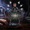 Lets Joy Halloween Grabsteine Deko, Halloween RIP Friedhof Grabsteine, Beweglicher Skelettschädel LED, Halloween Horror Totenkopf Requisiten, Sprachaktivierung Garten Party Spukhaus Dekoration