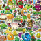 50 pegatinas de plantas vs. zombies, pegatinas de juegos de dibujos animados para maleta, monopatín, portátil, botellas de agua, coche, niños, niñas, calcomanía impermeable (verde)