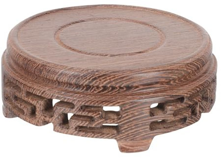 COLLBATH Holz Vasen Ständer Rund Tisch Deko Holz Handwerk Blumentopfhalter Präsentationsockel Für Teegeschirr Und Andere Accessoires