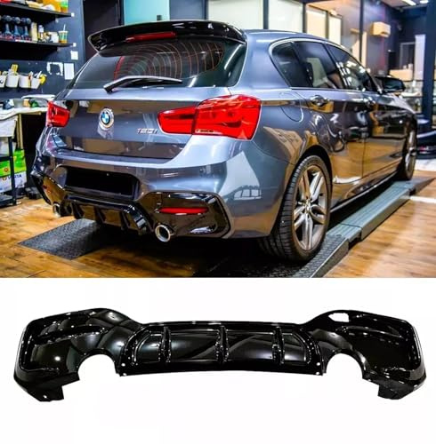 For Auto Perfectionists UK Rear Diffuser Lip Valance Bumper Compatible With BMW 1 Series F20 F21 LCI 2015-2019 ABS Carbon Fibre Pattern