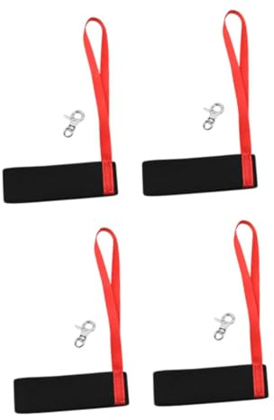 kowaku 4-teiliges Zubehör für Sporthandschuhriemen mit Metallknöpfen, Polyester-Gurtband, Winterhandschuh-Leine, Handschlaufe zum Aufhängen von Handschuhen