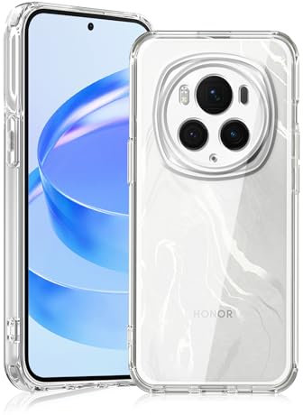 Agedate Hülle für Honor Magic 6 Pro 5G Handyhülle, Ultra Dünn Transparent Schutzhülle für Magic 6 Pro, Weiches Silikon Anti Vergilbung Schutz, Slim Stoßfeste Kratzfest für Honor Magic 6 Pro Case