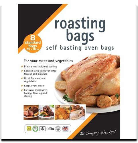 AMK® Toastbags Standard Self Basting Oven Roasting Bags 25 x 38cm Pack of 8