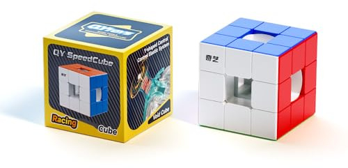XMDCuber QY Toys Racing Hollow Speed Cube 3x3 (Standard Version) - Innovative Hollow Core Design, Smooth & Stable, 57mm Stickerless Speed Cube for Enhanced Performance