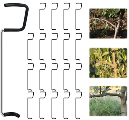 Wangark 20/30 Stück Astspreizer für Obstbäume, 26CM Aststütze für Obstbäume Astklammern M Förmiger Astspreizer Metall Zweigspreize Tragbare Astzieher Halter für Obstzweige Pflanzenstütze für Gartenzwe