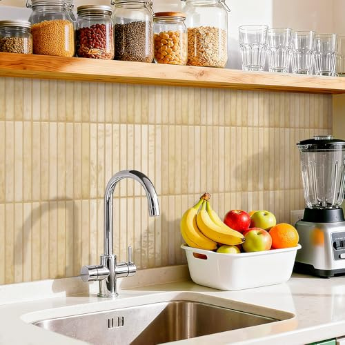 indabyo 20 Sheets Marble Effect Tile Stickers Stick on Tiles Backsplash