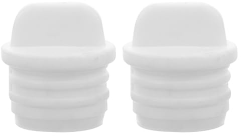 Housoutil Small Outlet Stopper 2pcs White Rubber Bungs with Easy Installation, Splash Prevention, for Mop Bucket Drain and Cleaning Scenes