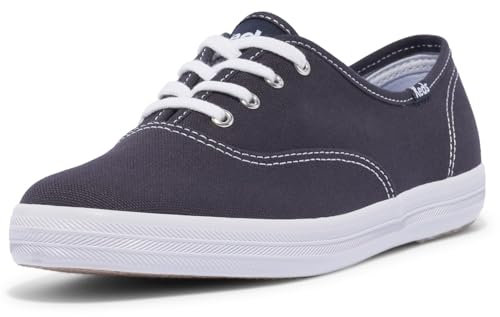 Keds Zapato Champion con Cordones de Lona, Zapatillas Unisex Adulto, Azul Marino, 36 EU Estrecho