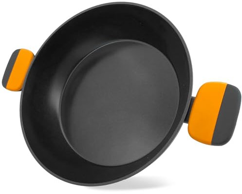 Fackelmann Tegame in alluminio forgiato Ø28 x 7.5 cm, pentola con rivestimento antiaderente, per tutti i tipi di piano cottura, induzione, PFAS FREE, Linea Soft Collection