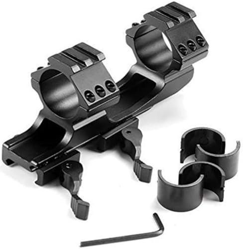 Lunette de Visée Anneau de Montage à Double Tube Haut Profile 1 25.4mm/30mm Scope Ring Mount Détachement Rapide 20mm Picatinny Weaver Rail