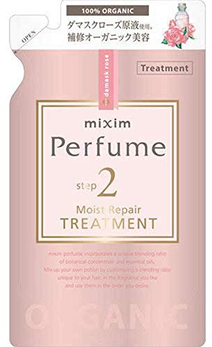 Mixim Potion Purfume Damask Rose Oil Step2 Moist Peapair Hair Treatment Pump 350ml - Damask Rose Raspberry Essential Oil Scent - Refill (Green Tea Set)