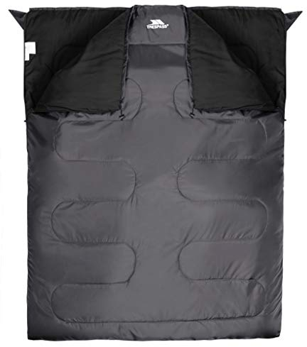 Trespass Catnap 3 Season Doble Schlafsack, wasserabweisend, 180 x 140 cm, Granit