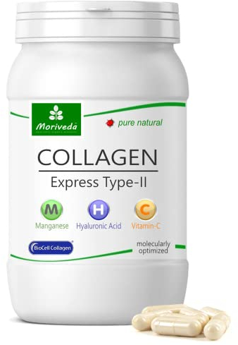 Capsules Collagen Express ou Biocell Collagen® (avec collagène II, acide hyaluronique, vitamine C et manganèse) 1 000 mg de collagène par NP-Vital (60 Collagen Express capsules)
