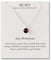 Philip Jones July (Ruby) Birthstone Necklace Created with Zircondia® Crystals