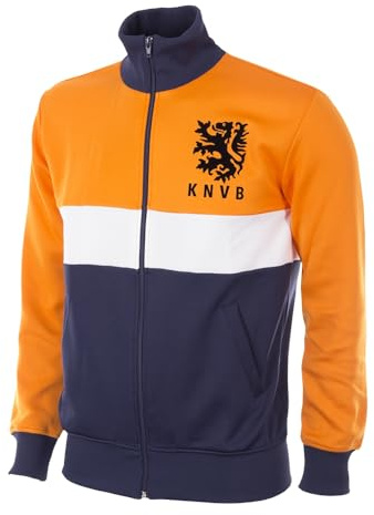 COPA Herren Holland 1983 Retro Football Jacket Retro-Fußball-Jacke mit langem Ausschnitt