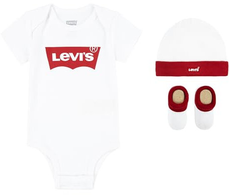 Levi's Kids Lhn Batwing Onesie Hat Bootie Bébé Garçon White 6-12 Mois