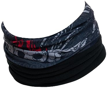 Hilltop Polar Halstuch, Multifunktionstuch, Kopftuch, Schlauchschal, Schal mit Fleece, Cooles Design in Trendfarben, für Damen und Herren, Farbe:Red Skull - 19